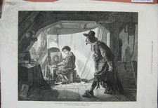 Old Antique Print 1875 Young Rubens Van Oort Artist Painting Art Berlin 19th
