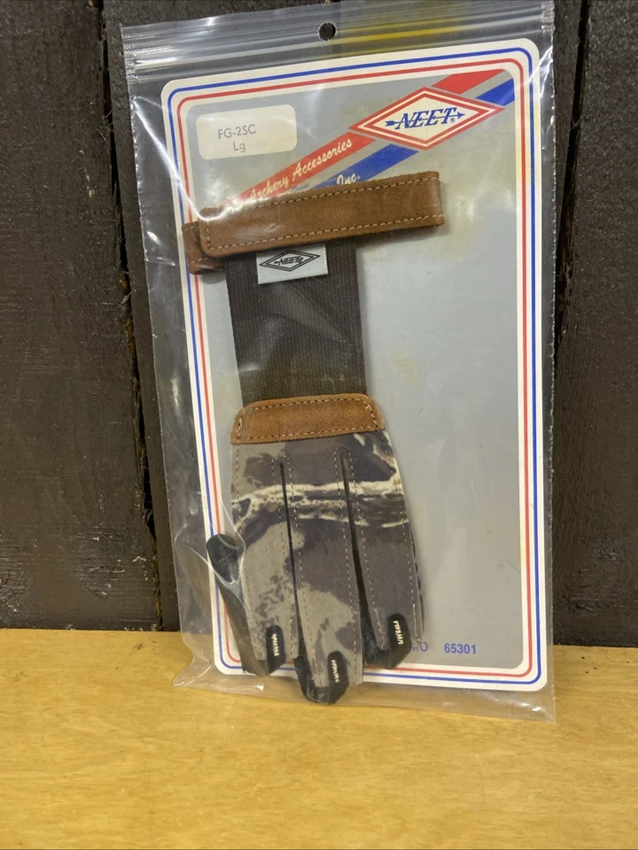 NEET - Luva de Tiro com Arco - Bronzeado, Couro, Camuflado, LG, NOVA EM FOLHA! NOS - Imagem 3 de 4