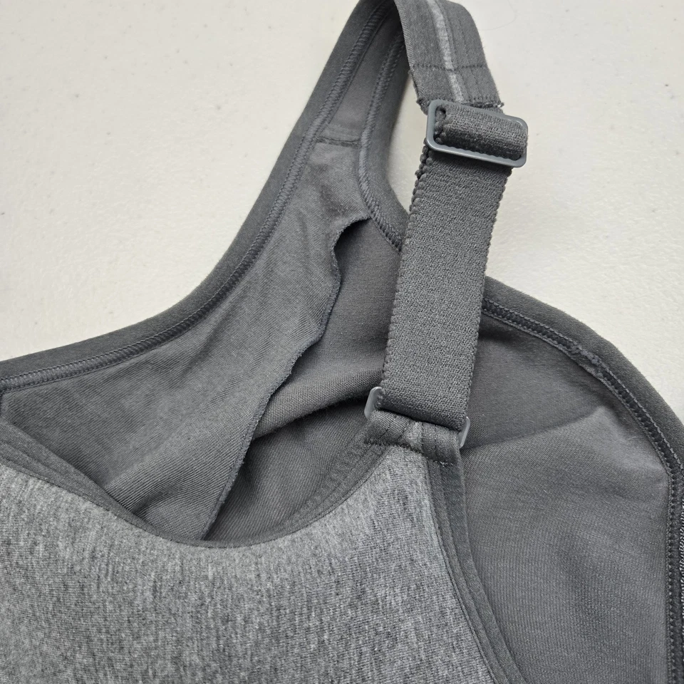 Cacique Women Bra 42H Gray T Shirt Wireless Lace Bow Strap Adjustable - Image 4 of 4