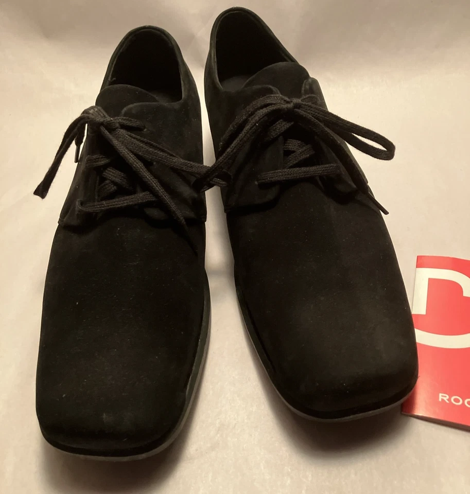 New Rockport Cold Hollow Womens 10W Black Leather Cushioned Office Lace Up Shoes - Image 3 of 4