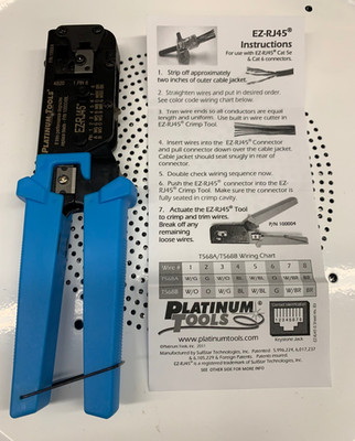 Platinum Tools 100004C EZ-RJ45  Crimp Tool, Cat 5, Cat6, RJ-11, RJ-12, RJ-45