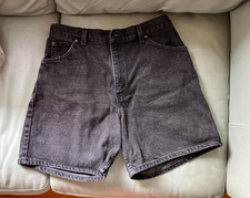 Levis Orange Tab 951 Relaxed Fit Shorts Women 14 Black USA Made Denim