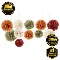 Seidenpapier Pompons 12 StüCk Herbst Party Deko Dekoration Feier