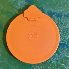 Vintage Tupperware Replacement Spout Lid 1289-4 Orange Made in USA Round Genuine