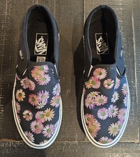 Womens Vans Slip-On Floral Print Canvas Sneakers