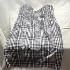 American Eagle Outfitters Women’s Blue Gingham Strapless Pockets Mini Dress 14