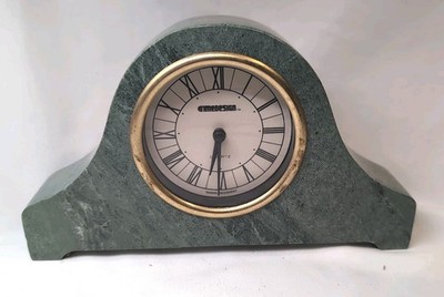 Vintage Time Design Young Town Mantel Clock Green Quartz AA Battery C.1980's
