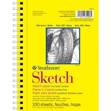 Strathmore 300 Series Sketch Pad, 5.5x8.5 inch, 100 Sheets, Side Wire - Artist