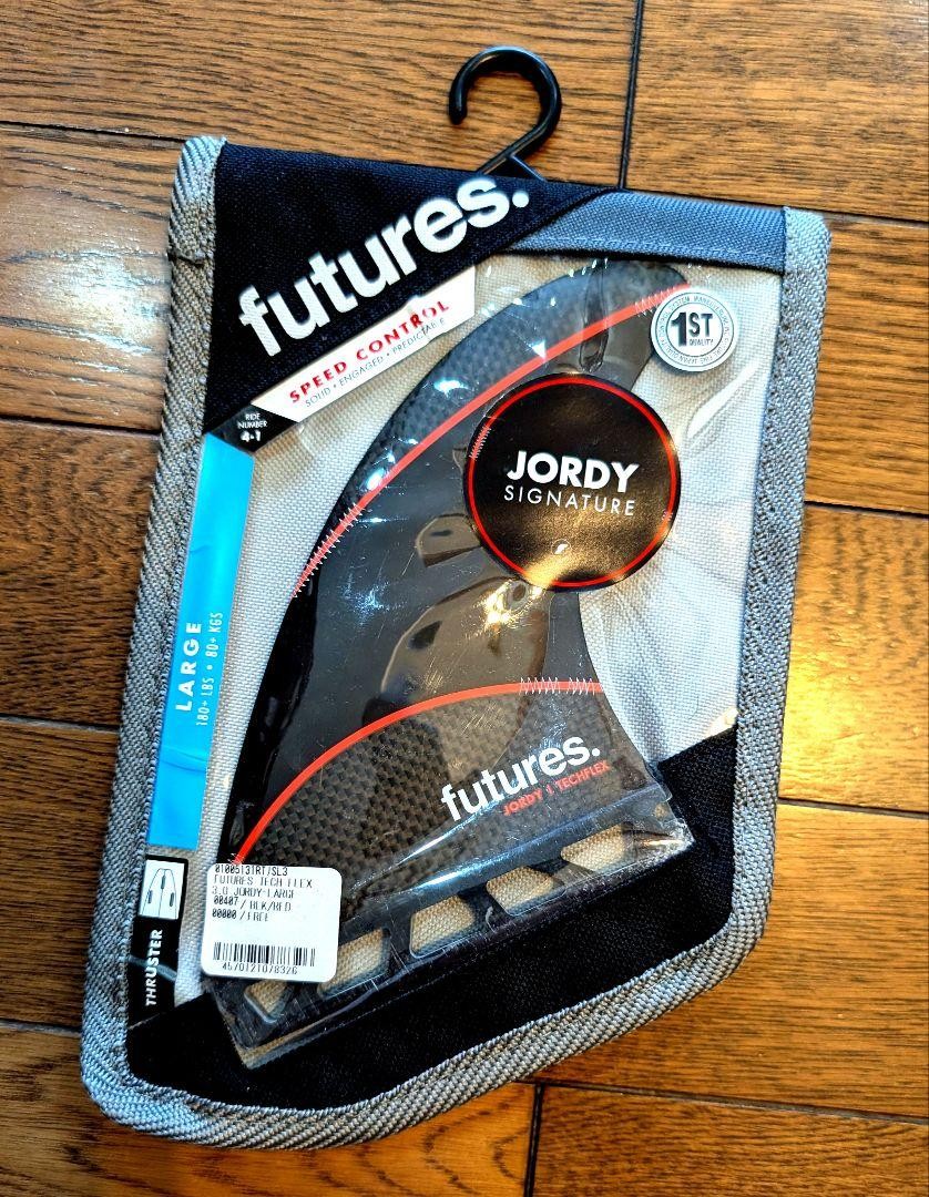 Futures Jordy Signature Large Fin Set Black Red Surfboard