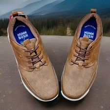 NUNN BUSH CONWAY MOC TOE OXFORD TAN/BROWN SIZE 9.5M NEW   W/TAGS AND BOX  