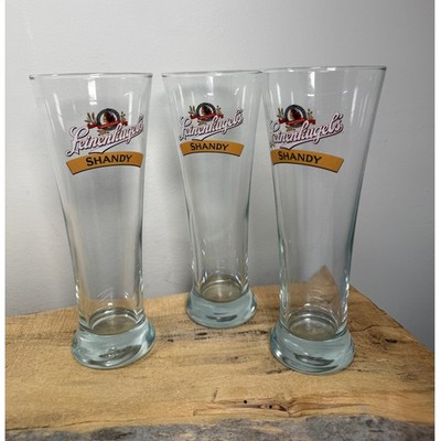Leinenkugel's Summer Shandy Beer Glasses Set of 3 Tall Pilsner Barware 8.5 Inch