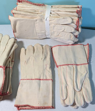 Red  White Working Gloves 13 Pairs Total Never Used Vintage