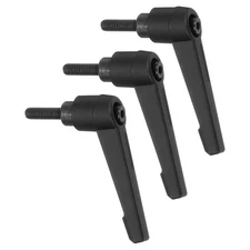 3Pcs Clamping Lever Handles, M5 x 16mm Male Thread Knobs Handle, Black