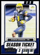 2021 Panini Contenders Draft Picks Bowl Ticket Diontae Johnson #95 SN Toledo