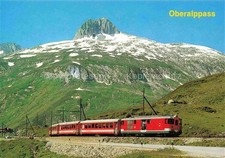 Eisenbahn Railway Chemin de Fer Ferrovia-- Oberalppass Schweiz Suisse Schneehuee