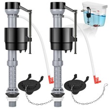2 Pack Universal Toilet Repair Kit Inside Tank Adjustable Fill Valve 2 Inch Flap
