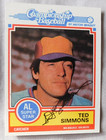 1984 Topps Milton Bradley Ted Simmons Milwaukee Brewers Baseball Card nm-mt