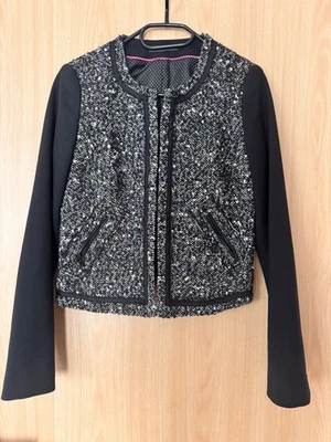 Esprit Jacke, Jäckchen, Blazer, Gr. XS, 34, schwarz, Tweed, Neu - Bild 1 von 4
