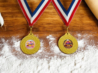 Backsieger 50 mm Metallmedaille Champion Backwettbewerb GRATIS Gravur