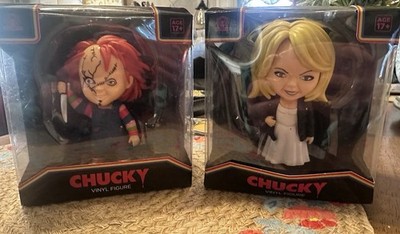 SET OF 2 CULTUREFLY 4'' VINYL FIGURES  CHUCKY & TIFFANY BRIDE OF CHUCKY BRAND NEW