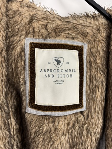 Y2K Vintage Abercrombie&Fitch Faux Fur Cropped Hoodie - Picture 13 of 14