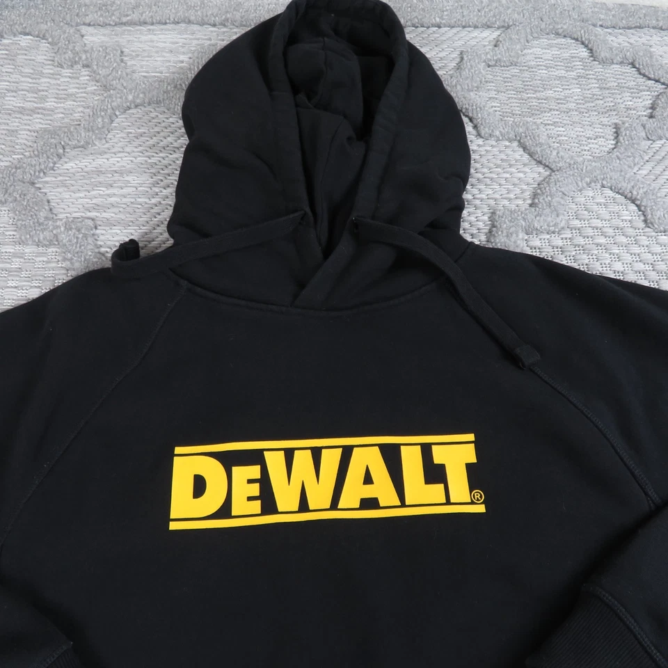Sudadera con Capucha Dewalt Para Hombres Grande Negra Logan Ropa de Trabajo Resistente Comerciante Industrial Foto 2 de 4