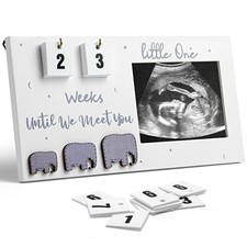 Sonogram Picture Frame with Countdown Weeks Ultrasound Photo Frame Display, P...