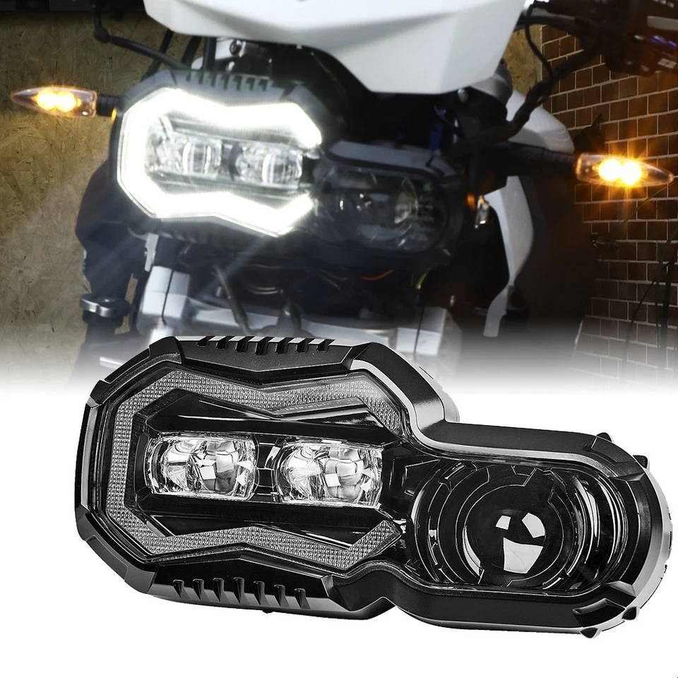 LED Headlights Assembly Daylight Running Light DRL Kit For BMW F700GS 2011-2018 - Image 3 of 4