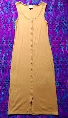 Universal Thread Women's Light Burnt Orange Ribbed Fitted Dress Size Medium