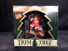 Vtg Coca-Cola-Trim-A-Tree Collection Santa Going Up  Stairs Ornament-1996-C438
