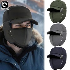 Men Women Winter Trapper Hat Ear w/ Flap Face Mask Thermal Warm Aviator Ski Cap