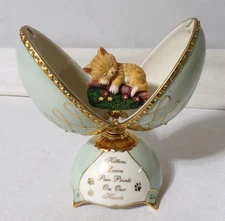 Ardleigh Elliot Kitten Dreams Egg Music Box Pur-fect Pals 1st Edition