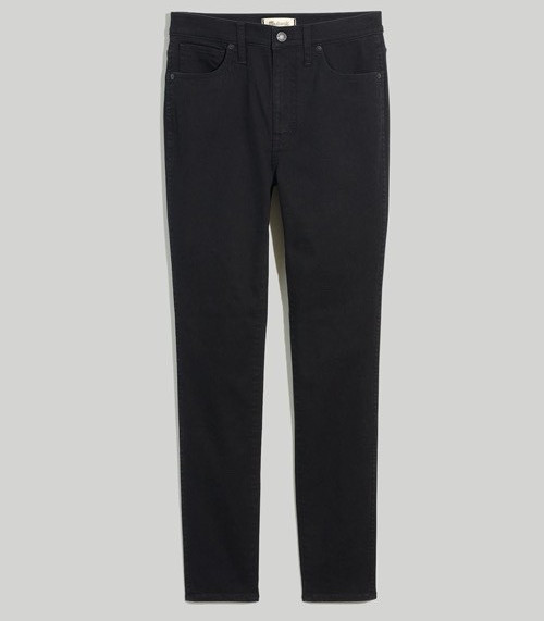 Madewell 10" High Rise Skinny Jeans Black Wash Women's Size 28 Pre-Loved