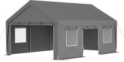 #ad 13×20 ft heavy duty carport tent garage with rolling shutter vent window $349.00