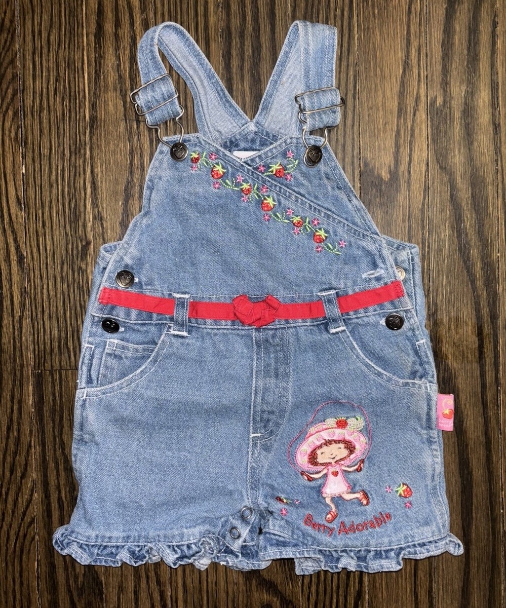 Strawberry Shortcake Vintage Denim Overalls 18 Months RARE