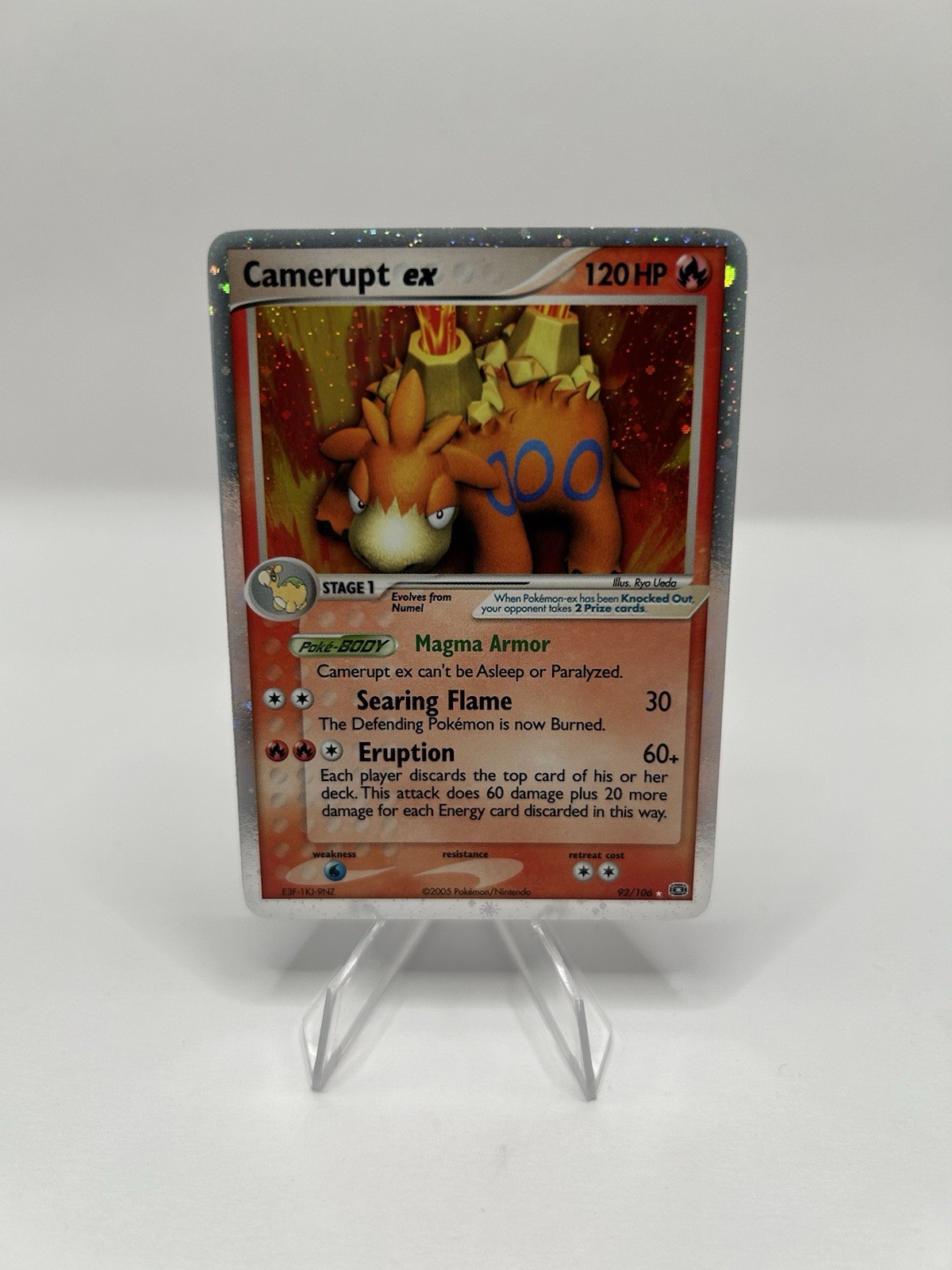 Pokemon TCG Camerupt EX Holo #92 Ex Emerald 2005 - NM
