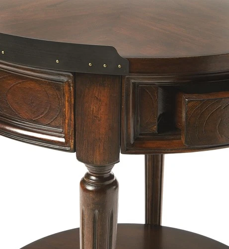Butler Specialty Transitional Round Accent Table In Plantation Cherry - Picture 5 of 5