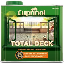 Cuprinol Total Deck Restorer Oil 2.5L Clear Restores Protects Weathered Wood UK