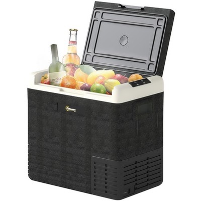 Outsunny 50L Autokühlschrank 12V Tragbarer Gefrierschrank für Camping, Grau