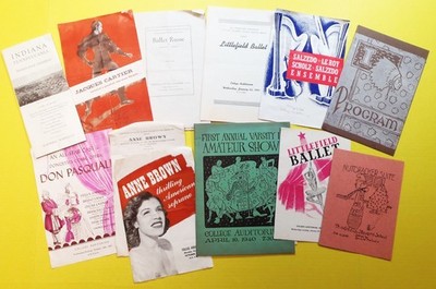 1940s IUP Indiana University of Pennsylvania Ballet Opera Music Act Playbills m5