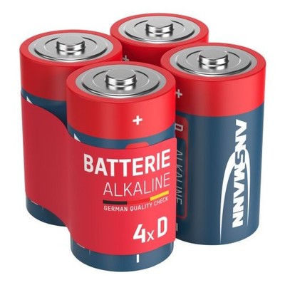 Ansmann 4 Stück LR20 Batterie D Mono Red Line Alkaline 1,5V mono D