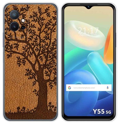 PONRFEKT Custodia A Specchio Per Vivo Y55 5G E Y305 – Con Farfalla 3D E Braccialetto Di Perle, TPU Antigraffio, Protezione Totale