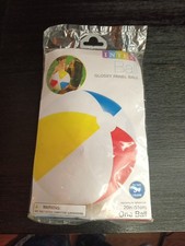 Intex 20" Glossy Panel Inflatable Beach Ball White Blue Red Yellow