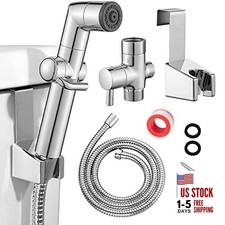 Muslim Shower, Water Pressure Control Toilet Bidet Sprayer, Multi Chrome