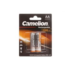 2 CAMELION AA RECHARGEABLE BATTERIES ACCU HR6 2300MAH 1.2V 2BL NIMH NEW 5.48 per battery