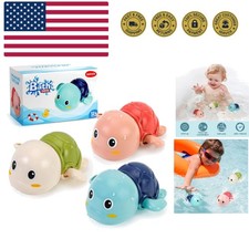 Bath Toys for Toddlers 1-3, Cute Swimming Turtle Bath Toys for 1 2 Old Boy G...
