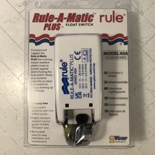Rule Rule-A-Matic Plus Float Switch Model 40A 12-24-32 VDC Xylem Brand