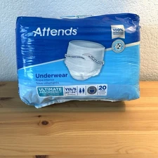 2 Pack Attends Advanced Underwear "Ultimate Absorbency" Youth S 20ct