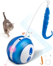 Interactive Cat Toy Motion Activated Cat Laser Toy Automatic Self Moving Ball wi