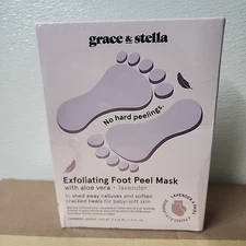  Grace & Stella Dr. Pedicure Foot Peeling Mask 4 Pairs Lavender 